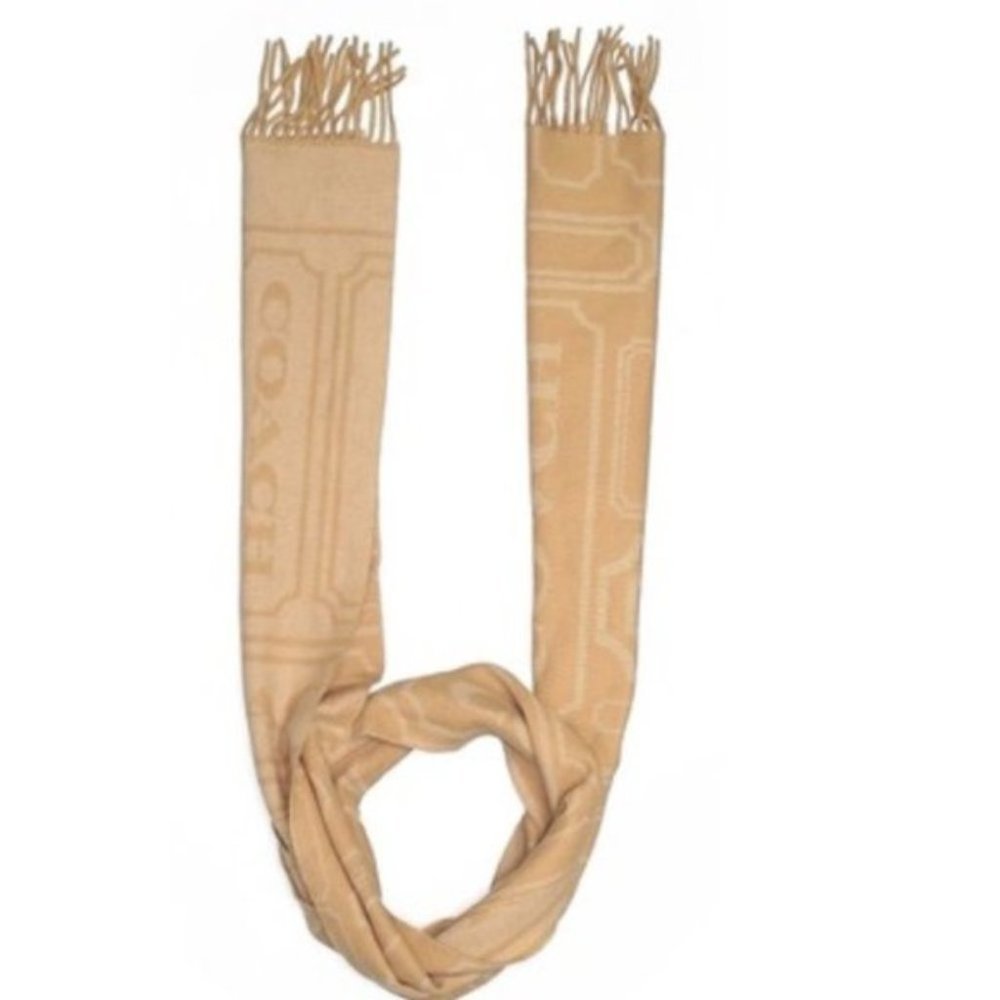 COACH  Lady's Cream Scarf - Picture 7 of 8